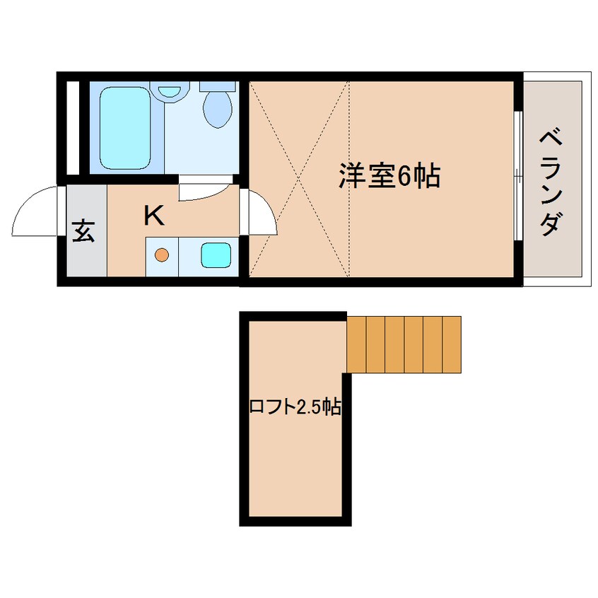 間取図 近鉄難波線・奈良線/近鉄奈良駅 徒歩18分 3階 築33年