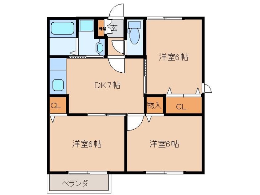 間取図 大和路線・関西本線/加茂駅 徒歩8分 2階 築27年