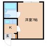 大和路線・関西本線/奈良駅 徒歩9分 5階 築35年 1Kの間取り