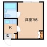 大和路線・関西本線/奈良駅 徒歩9分 3階 築35年 1Kの間取り