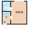 大和路線・関西本線/奈良駅 徒歩9分 4階 築35年 1Kの間取り