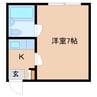 大和路線・関西本線/奈良駅 徒歩9分 4階 築35年 1Kの間取り