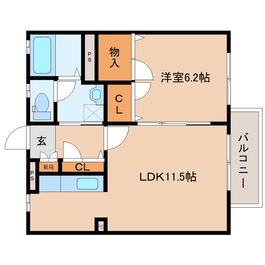 間取図 大和路線・関西本線/加茂駅 徒歩5分 1階 築21年