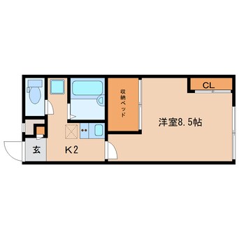 間取図 大和路線・関西本線/奈良駅 徒歩15分 1階 築15年