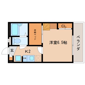間取図 大和路線・関西本線/奈良駅 徒歩5分 3階 築18年