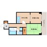 近鉄難波線・奈良線/新大宮駅 徒歩6分 7階 築39年 2DKの間取り