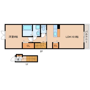間取図 大和路線・関西本線/奈良駅 バス10分八条町地蔵前下車:停歩3分 2階 築9年