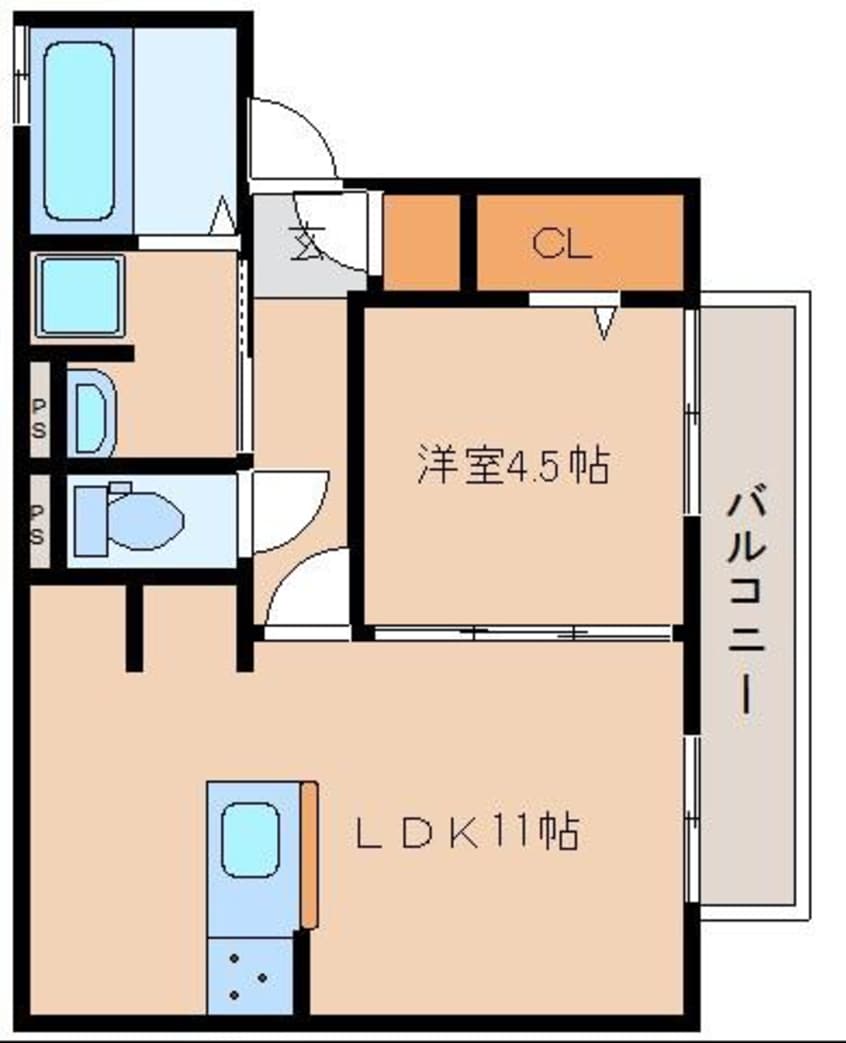 間取図 大和路線・関西本線/奈良駅 徒歩8分 1階 築8年