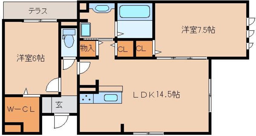 間取図 大和路線・関西本線/奈良駅 徒歩7分 1階 築6年