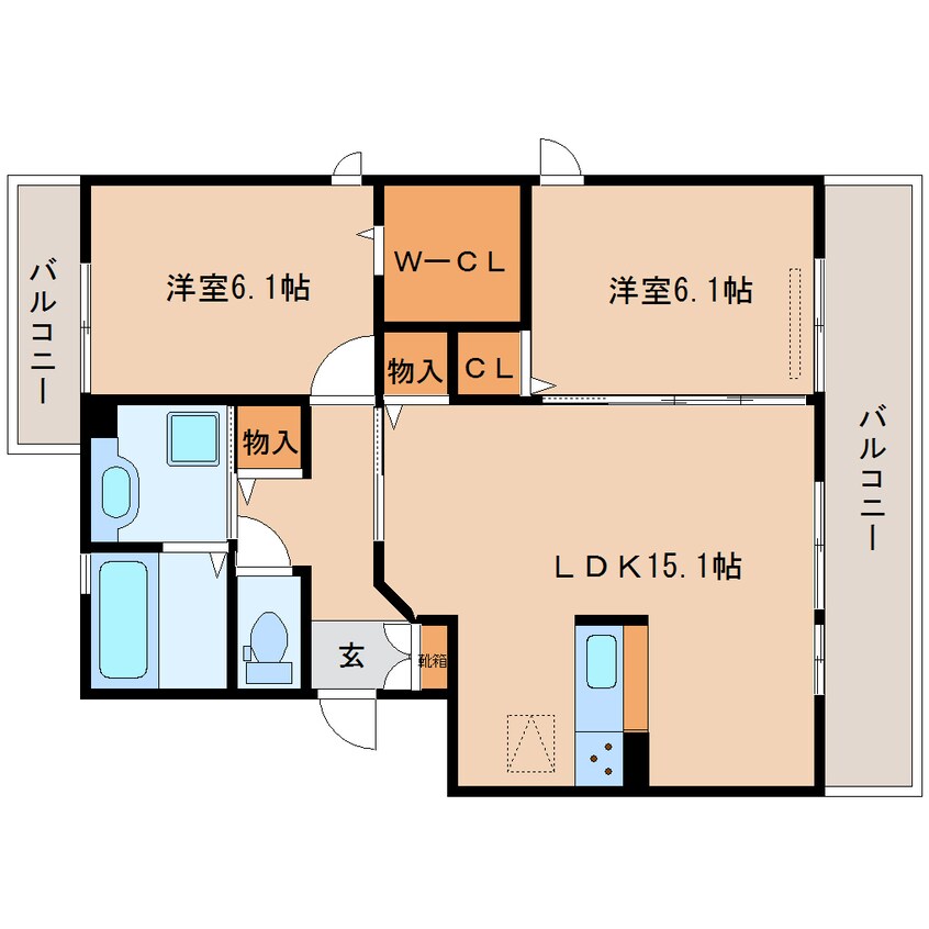 間取図 大和路線・関西本線/奈良駅 バス10分北神殿下車:停歩5分 1階 築5年