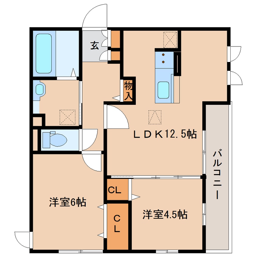 間取図 近鉄難波線・奈良線/新大宮駅 徒歩16分 1階 築7年