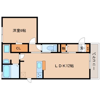 間取図 奈良線/奈良駅 徒歩23分 2階 築5年