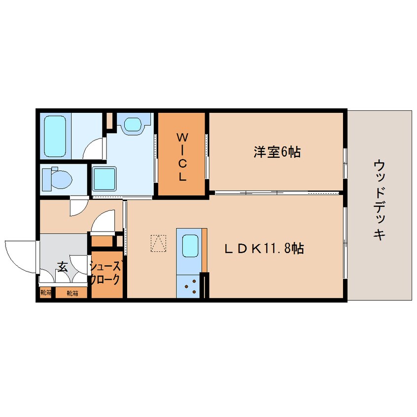 間取図 大和路線・関西本線/奈良駅 徒歩11分 1階 築4年