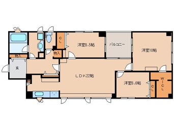 間取図 奈良線/奈良駅 徒歩6分 3階 築29年