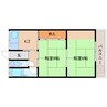 桜井線<万葉まほろば線>/京終駅 徒歩4分 1階 築49年 2Kの間取り