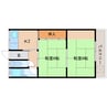桜井線<万葉まほろば線>/京終駅 徒歩4分 1階 築49年 2Kの間取り