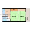 桜井線<万葉まほろば線>/京終駅 徒歩4分 1階 築49年 2Kの間取り