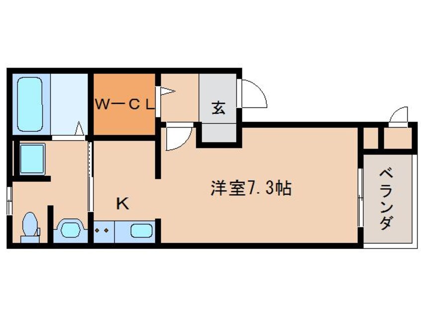 間取図 近鉄難波線・奈良線/新大宮駅 徒歩24分 3階 築7年