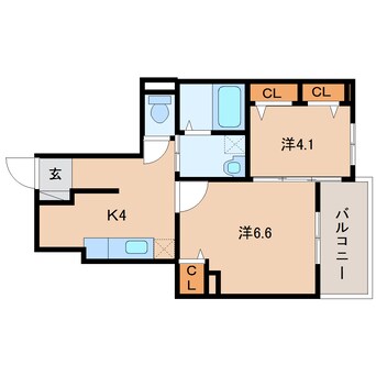 間取図 大和路線・関西本線/木津駅 徒歩24分 1階 築9年