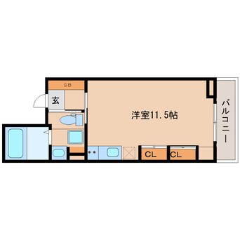 間取図 近鉄難波線・奈良線/近鉄奈良駅 徒歩10分 3階 築3年