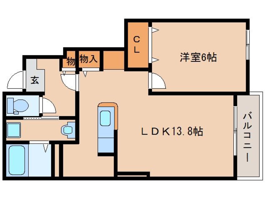 間取図 大和路線・関西本線/木津駅 徒歩23分 2階 築9年