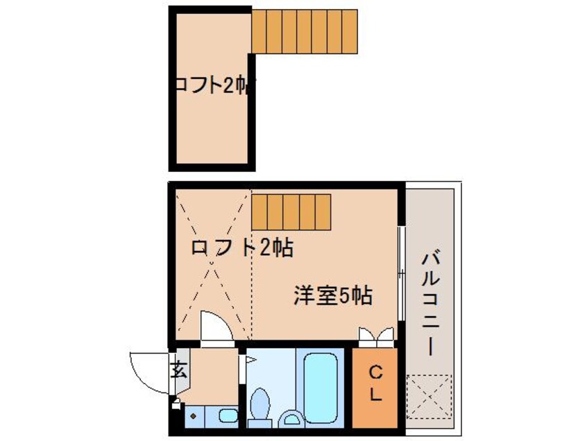 間取図 近鉄難波線・奈良線/近鉄奈良駅 徒歩4分 2階 築29年