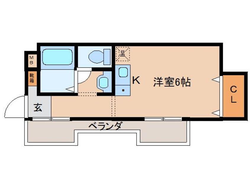 間取図 奈良線/奈良駅 バス16分大和ハウス前下車:停歩6分 6階 築32年