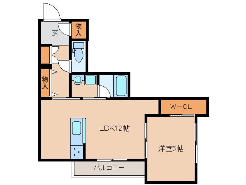 間取図 近鉄難波線・奈良線/新大宮駅 徒歩6分 1階 築2年