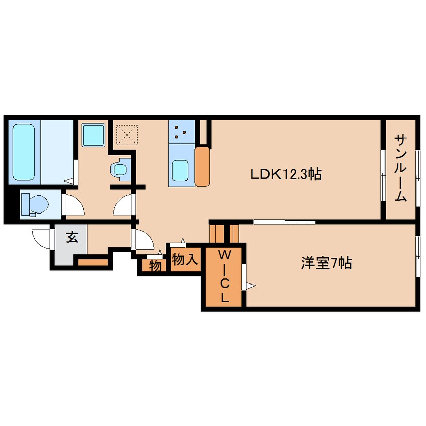 間取図 奈良線/奈良駅 バス15分永井町下車:停歩6分 1階 築2年