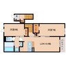 奈良線/奈良駅 バス:15分:停歩6分 2階 築3年 2LDKの間取り