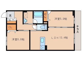 間取図 大和路線・関西本線/奈良駅 徒歩8分 1階 築3年