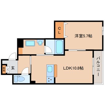 間取図 大和路線・関西本線/奈良駅 徒歩5分 1階 築3年