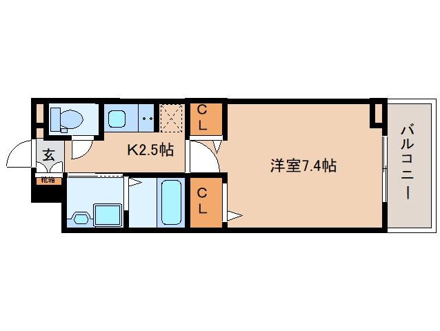 間取り図 近鉄難波線・奈良線/新大宮駅 徒歩19分 3階 築3年