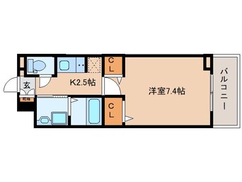 間取図 近鉄難波線・奈良線/新大宮駅 徒歩19分 3階 築3年