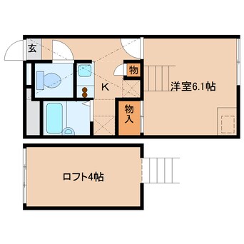 間取図 大和路線・関西本線/奈良駅 バス9分神殿下車:停歩6分 2階 築19年