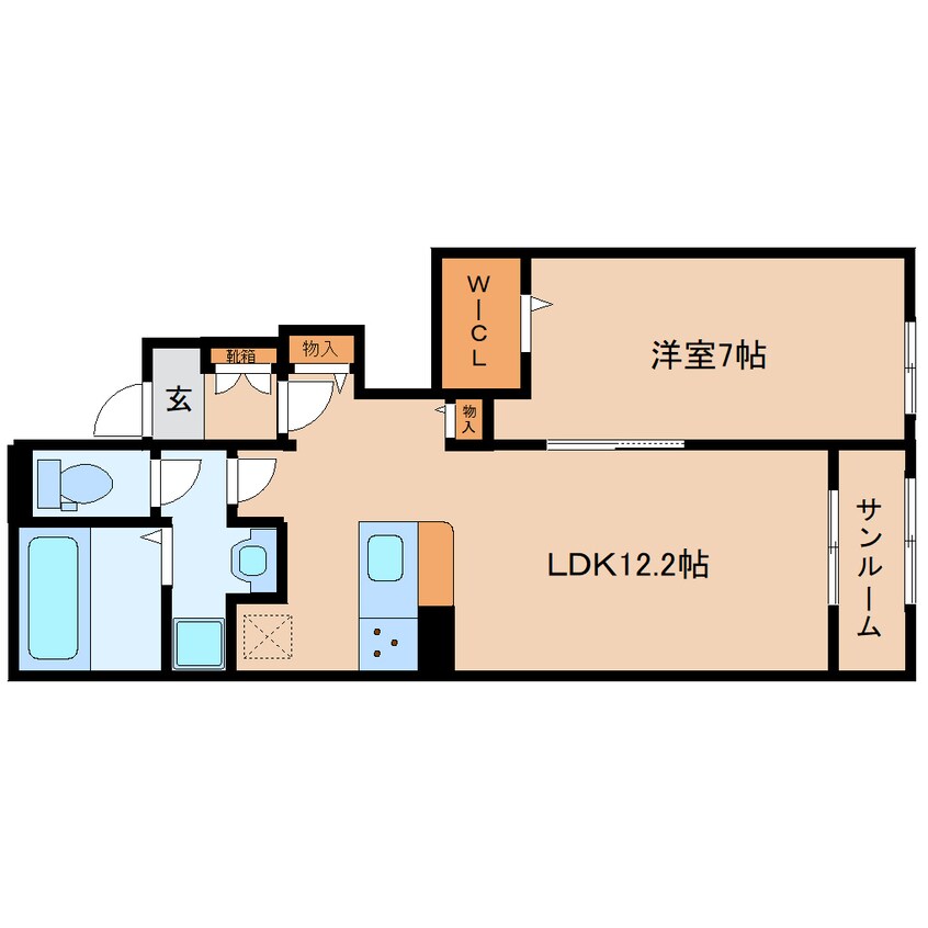 間取図 大和路線・関西本線/奈良駅 徒歩27分 1階 築2年