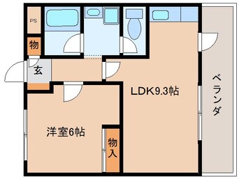 間取図 近鉄難波線・奈良線/新大宮駅 徒歩4分 4階 築33年