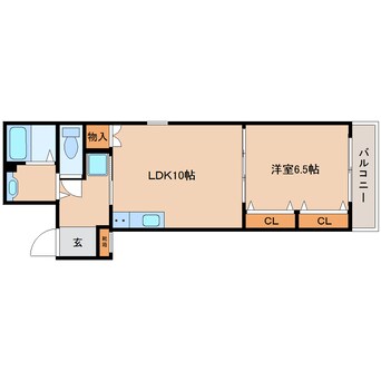 間取図 奈良線/奈良駅 徒歩19分 3階 1年未満