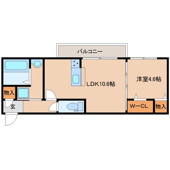 間取図 大和路線・関西本線/奈良駅 徒歩12分 3階 1年未満