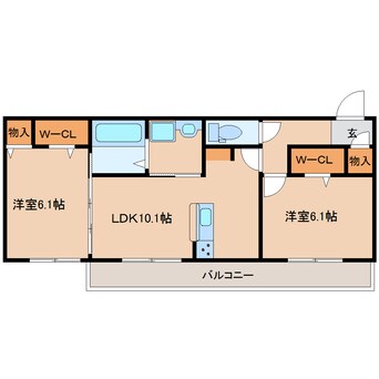 間取図 大和路線・関西本線/奈良駅 徒歩14分 3階 1年未満