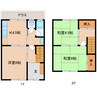 桜井線<万葉まほろば線>/京終駅 徒歩12分 1階 築47年 3Kの間取り