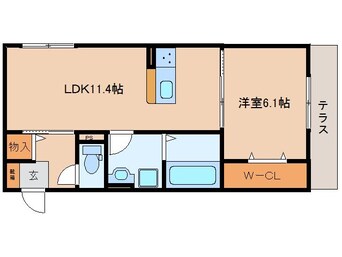 間取図 桜井線<万葉まほろば線>/京終駅 徒歩6分 2階 1年未満