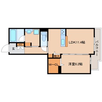 間取図 大和路線・関西本線/奈良駅 徒歩6分 2階 1年未満