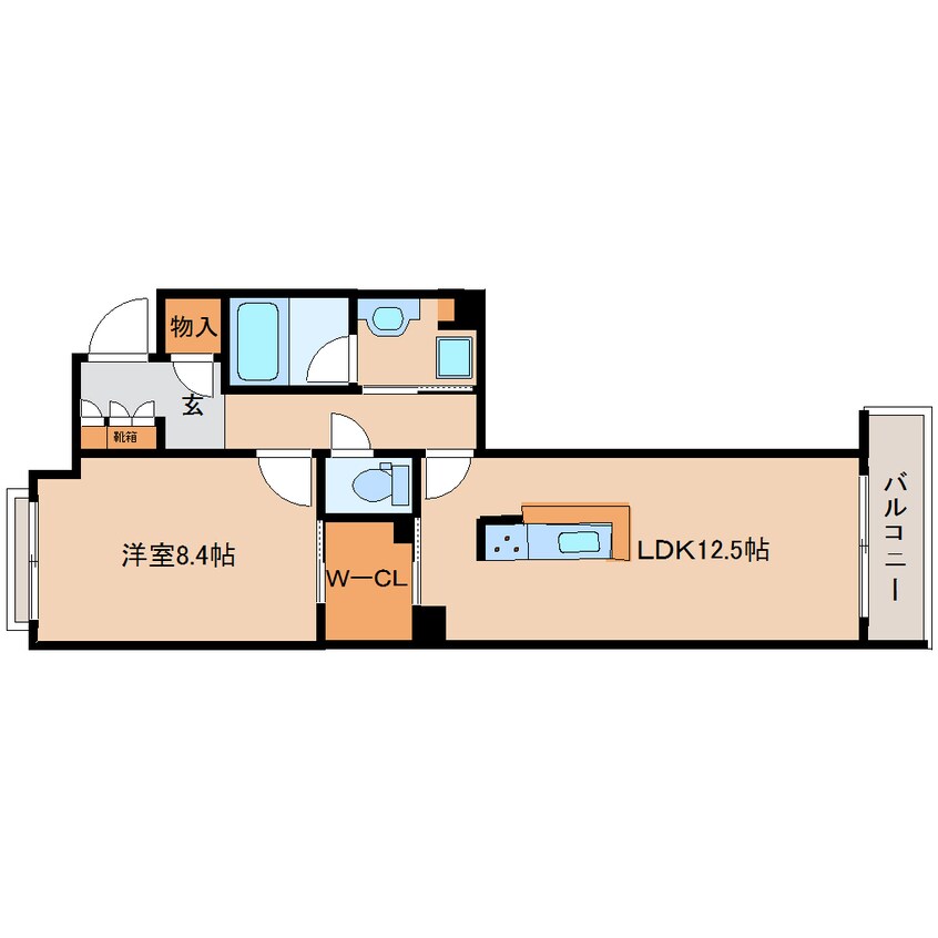 間取図 大和路線・関西本線/奈良駅 徒歩6分 3階 1年未満