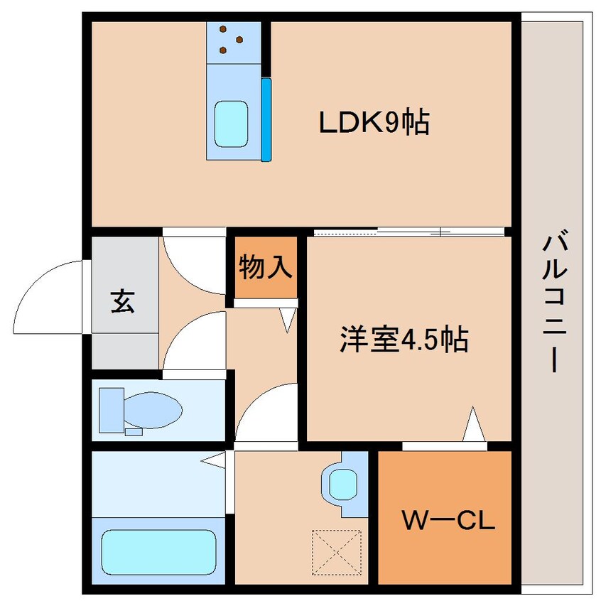 間取図 奈良線/奈良駅 徒歩14分 2階 1年未満