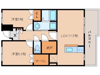 間取図 大和路線・関西本線/木津駅 バス9分州見台7丁目東下車:停歩5分 4階 築25年