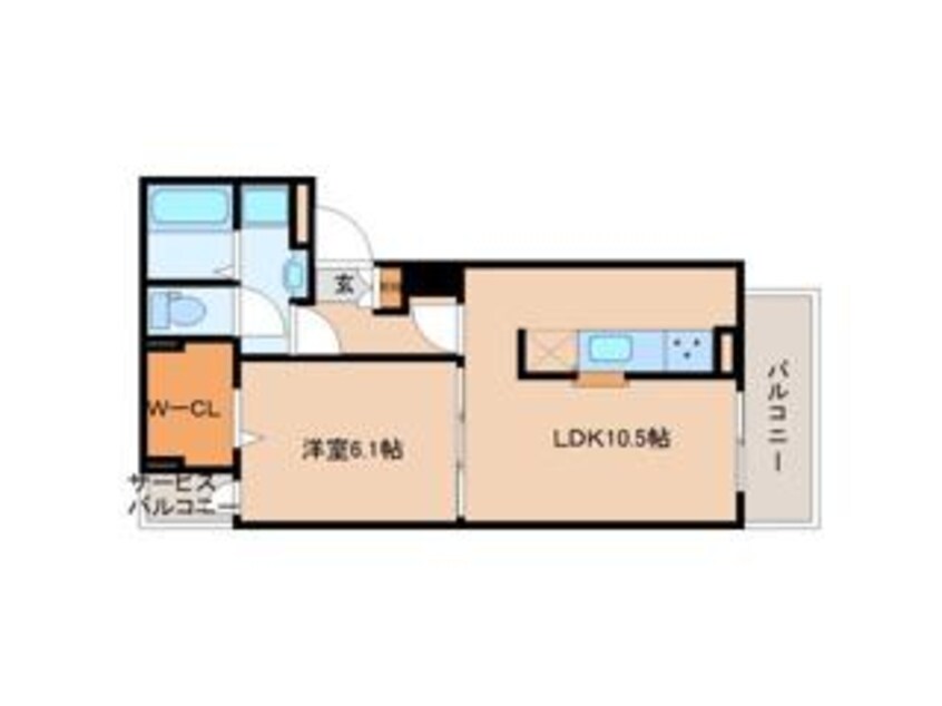 間取図 桜井線<万葉まほろば線>/京終駅 徒歩33分 1階 築1年