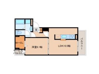 間取図 桜井線<万葉まほろば線>/京終駅 徒歩33分 1階 築1年