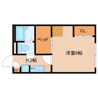 間取図 大和路線・関西本線/平城山駅 徒歩2分 1階 築21年