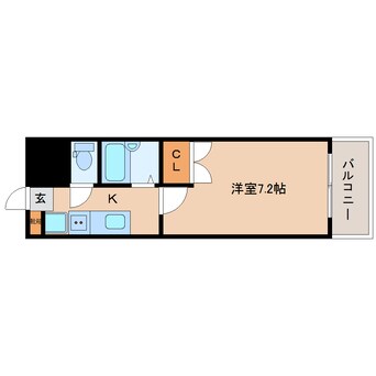 間取図 近鉄難波線・奈良線/近鉄奈良駅 徒歩6分 4階 築26年